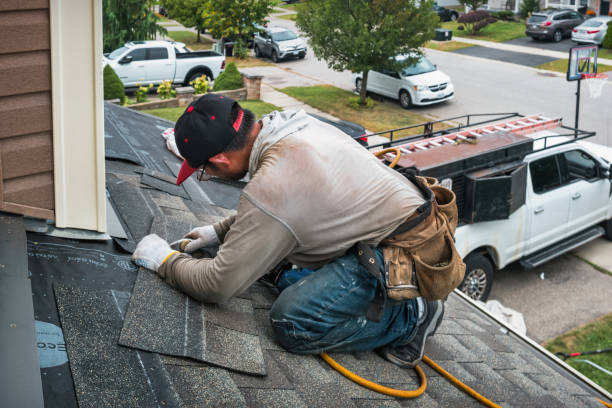 Professional Roofing technician working in Hanska, MN